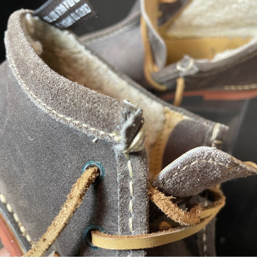 Elia Maurizi Wallabee Style Gray Suede Fleece Lined Ankle Boot Mens EU 40 US 7 - Picture 11 of 12